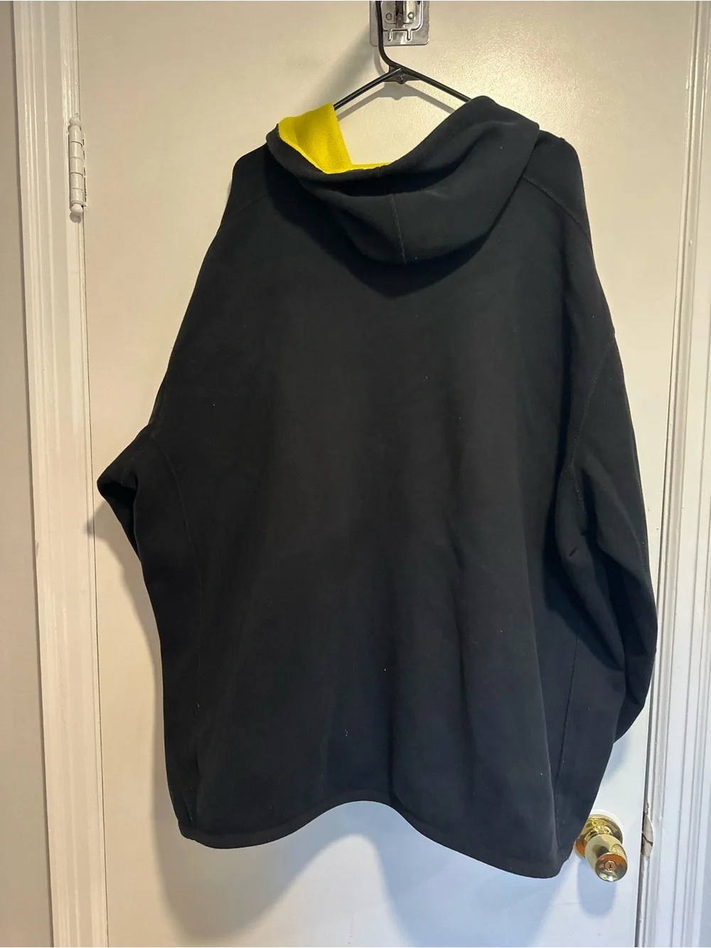 Polo Ralph Lauren Sz:4XLB Black Full Zip Hoodie Bright Yellow Interior & Pony.